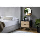 Avida 25.75 X 24 inch Gold / Black/Natural Night Stand